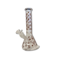 L.V 10 inch Heavy Glass Bong Water Pipe Smoking Bong Beaker Bowl USA